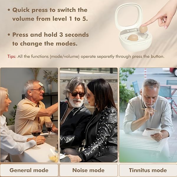 AUYEESNC OTC HEARING AIDS FOR SENIORS RECHARGEABLE HEARING AMPLIFIERS WITH NOISE CANCELLING FOR MILD TO MODERATE HEARING LOSS, IN EAR NEARLY INVISIBLE, AUTO ON/OFF, MEMORY FUNCTIONS, PORTABLE CHARGING CASE, LED DISPLAY ELDERLY-FRIENDLY