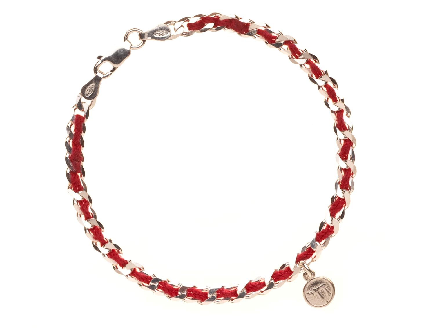 Red String Bracelet Chai Sterling Silver Hebrew Handmade