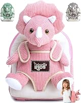 Naturally KIDS Pink Dinosaur Backpack Toddler Girl Toys Stuffed Animal