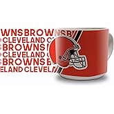 Rico Industries NFL Football Cleveland Browns 14 oz Metro Ceramic Coffee Mug