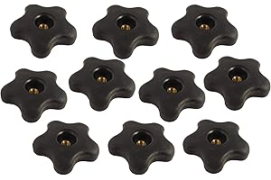 Taytools 770795 Lot 10 Each 1/4 20 Female Thread Star Knobs 2 inch Diameter with Through Insert