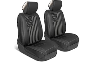 MotorBox American Black Flag Seat Covers for Trucks, Cars, & SUV - Napa Leather US Car Seat Covers American Flag Truck Accessories - Car Seat Cover American Flag Car Accessories Car Seat Protector
