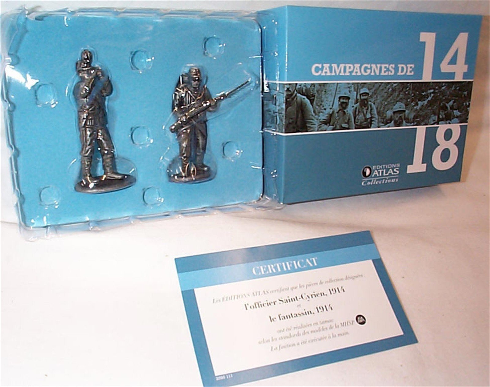 atlas editions world war 1 WW1 officer & infantryman 1914 figure 1:24 scale diecast model