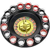 Bo-Toys Drinking Game Glass Roulette - Drinking Game Set (2 Balls and 16 Glasses) Casino Style Drinking Game