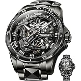 OLEVS Luxury Watches for Men Big Face Stainless Steel Business Dress Analog Quartz Watch with Day Waterproof Luminous Mens Wrist Watch