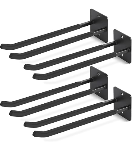 Hillman 851985 Black Vinyl Tool Holders – 3 Packs Of 2, For Broom/Rake/Mop