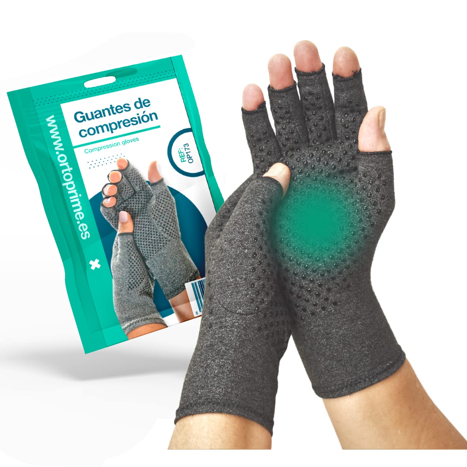 OrtoPrime Pair Arthritis and Arthritis Comfort Gloves – Compression Gloves Rheumatoid Arthritis – Compression Gloves – Antiarthritis Gloves Men and Women – Relief Pain Freedom of Movement (Small)
