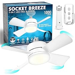 Bell+Howell Socket Breeze Socket Fan Light with