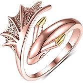 Daixiya Dragon Ring 925 Sterling Silver Adjustable Wrap Rose Gold Dragon Rings Dragon Jewelry Gifts for Women Men