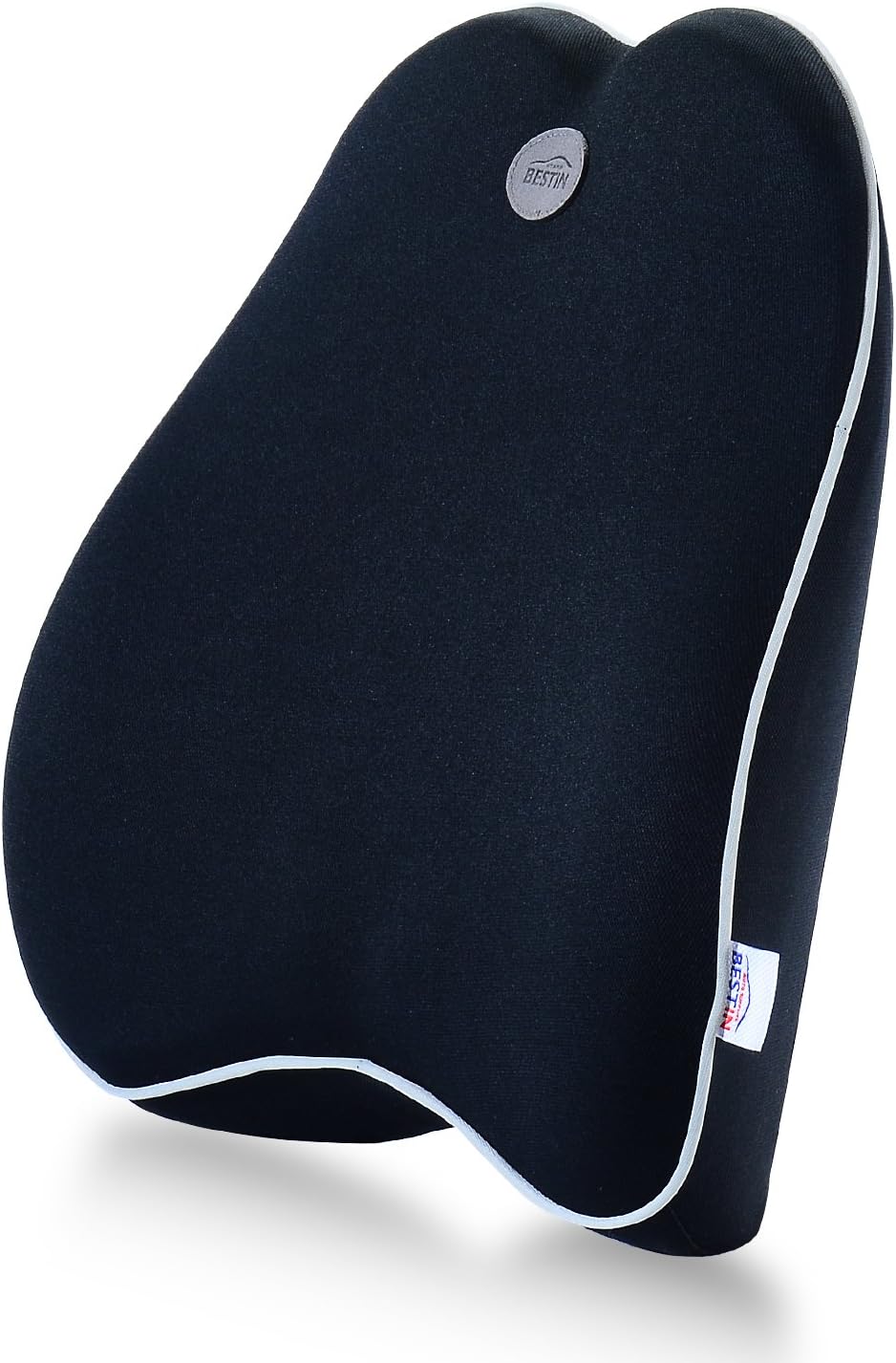 Orthopedic Lumbar Support Pillow, Back Cushion Memory Foam, Back Pillow Back Support Back Pain Relief, Ergonomic Lumbar Pillow Car Seat, Home, Office-Chair, Black, Standard (Black2)