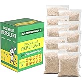 Mouse Repellent Pouches Squirrel Repellent Pouches 10Pack with Peppermint Oil: Natural Rodent Repellent Indoor to Get Rid of Rats, Mice, Squirrels - Rat Repellents for House, Car, and Outdoor