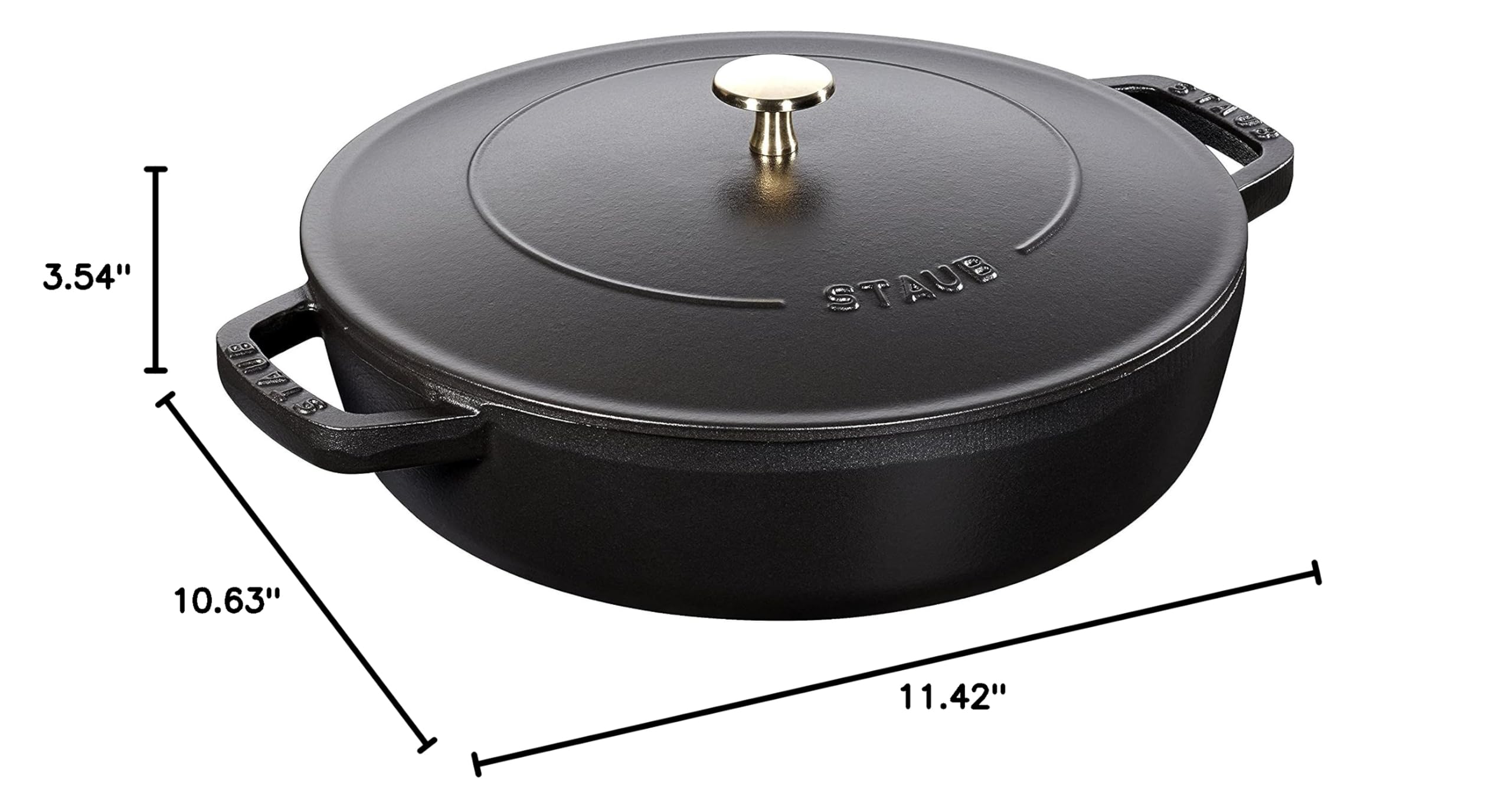 STAUB 40511 473/0 with Chistera Black Cast Iron 24 cm