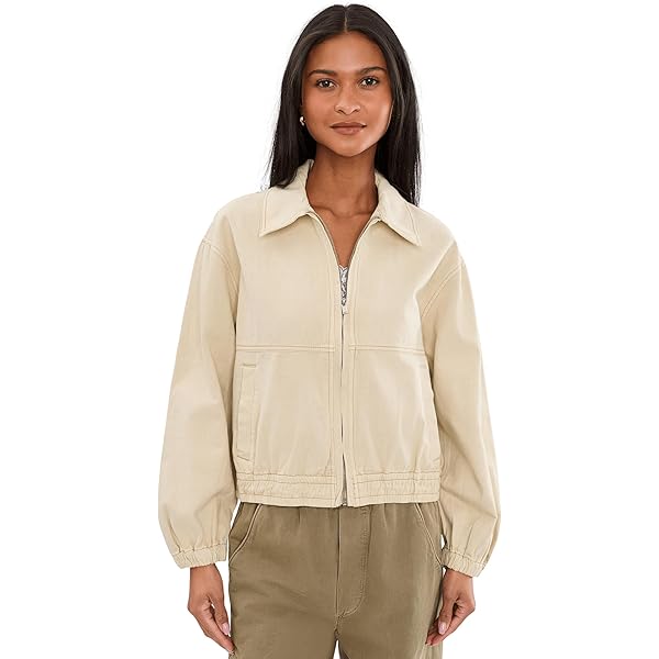 Amazon.com: Free People Madison City Twill Jacket Adventurer LG