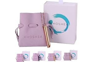 KHOSHEA Breathing Necklace for Anxiety & Stress Reducer, Calming Device for Meditation, Mindfulness Deep Breathing Tool for Panic Attack, Meditation Relief Gift for Men and Women (Rose Gold)