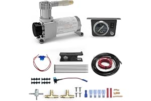 RETRUE Onboard Air Compressor System for Truck Airbag Suspension - Universal Air Bag Compressor kit for Ford F150, F250, F350, Chevrolet Silverado, GMC Sierra, Dodge Ram and More Air bags Kit