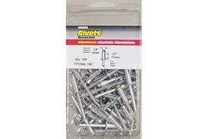 Surebonder FPC88A-100 1/4-Inch Aluminum Long Rivets, 100 Per Box
