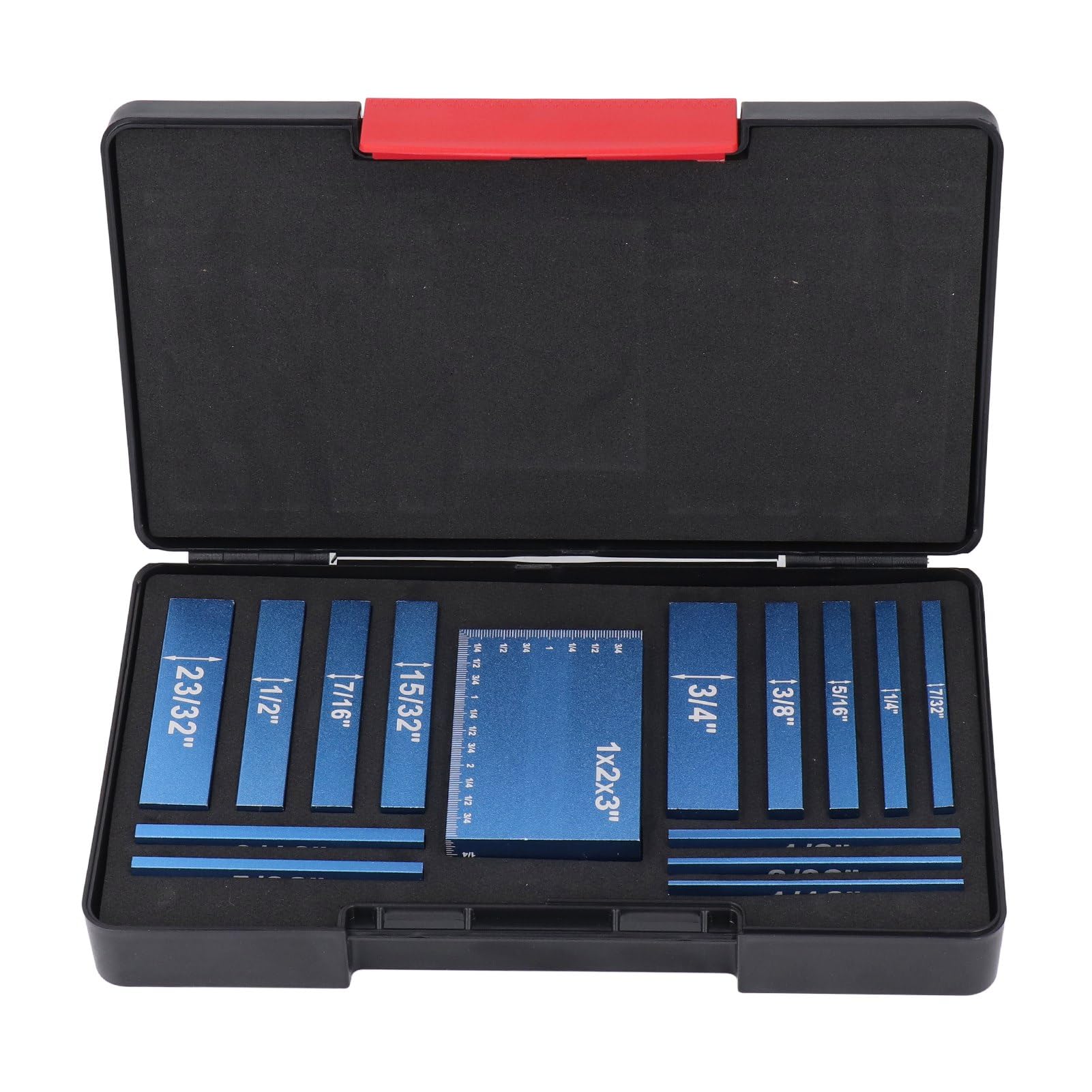 100mm Setup Blocks Height Gauge Set Aluminum Setup Blocks Gauge 15Pcs Height Gauge Block Set Markings Woodworking Router Table Saw Fence Set Up for Woodworking Accuracy