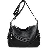 Covelin Women's Medium Retro Sling Shoulder Bag from, Soft Faux Leather Handbag