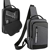 Pistol Soft Case, Crossbody Chest Pack for Handgun Concealed Carry, Tactical Sling Bag