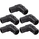 SharkBite 1 Inch Poly Crimp 90 Degree Elbow, Pack of 5, PEX Pipe, PE-RT, UP260A5