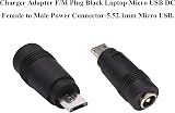 AAOTOKK DC 5.5x2.1mm Female to Micro USB Male 5V Power Adapter Cable 2 Pack view 5