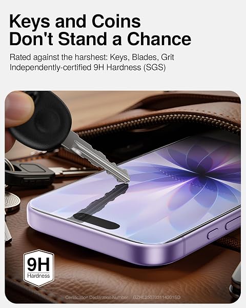 SMARTDEVIL 2 PACK TEMPERED GLASS FOR IPHONE 17 SCREEN PROTECTOR, MILITARY-GRADE SHATTERPROOF PROTECTION, 9H HARDNESS, FAST & EASY INSTALLATION, CASE FRIENDLY DESIGN
