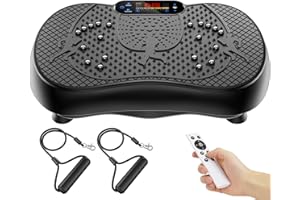 Anyrap Vibration Plate Exercise Machine, 180 Speed Levels Vibration Plate for Lymphatic Drainage, Whole Body Workout Vibrating Fitness Platform, Effective for Weight Loss, Shaping, Toning & Wellness