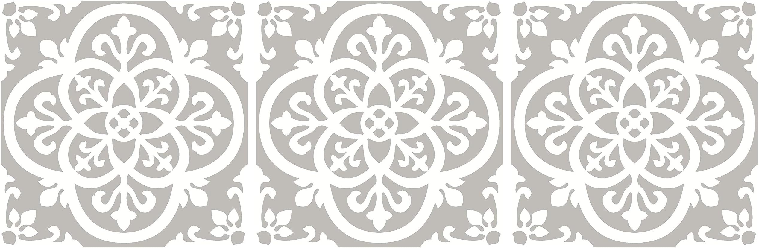 FloorPops FP2942 Medina Peel & Stick Floor Tile, Grey, 10 Count (Pack of 3)