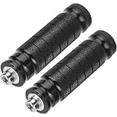 Universal 8mm Cylinder Foot Pegs CNC Aluminum Rear Footrests - Black | T6061-T6 Aluminum, Universal M8 Thread, Fits Motorcycle E-Bike ATV Scooter, 90x25mm Cylinder, 2 Pcs, Anti-Slip