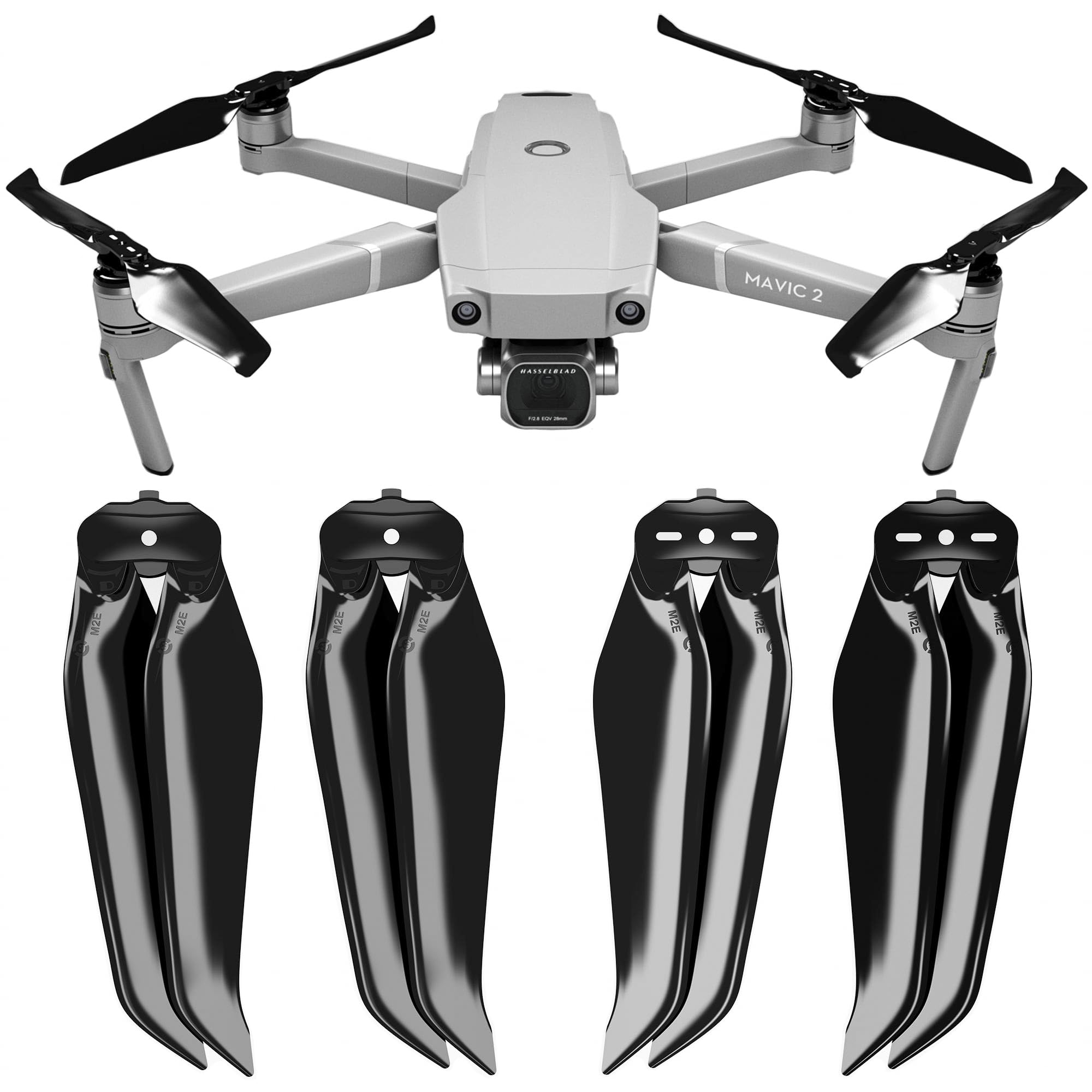 Master Airscrew Stealth Propellers for DJI Mavic 2 Pro/Zoom/Enterprise - Black, 4 pcs