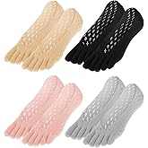 Aysatogc 4 Pairs Ortho Toe Compression Socks, Bunion Toe Alignment Relief Socks Toe Sock for Women