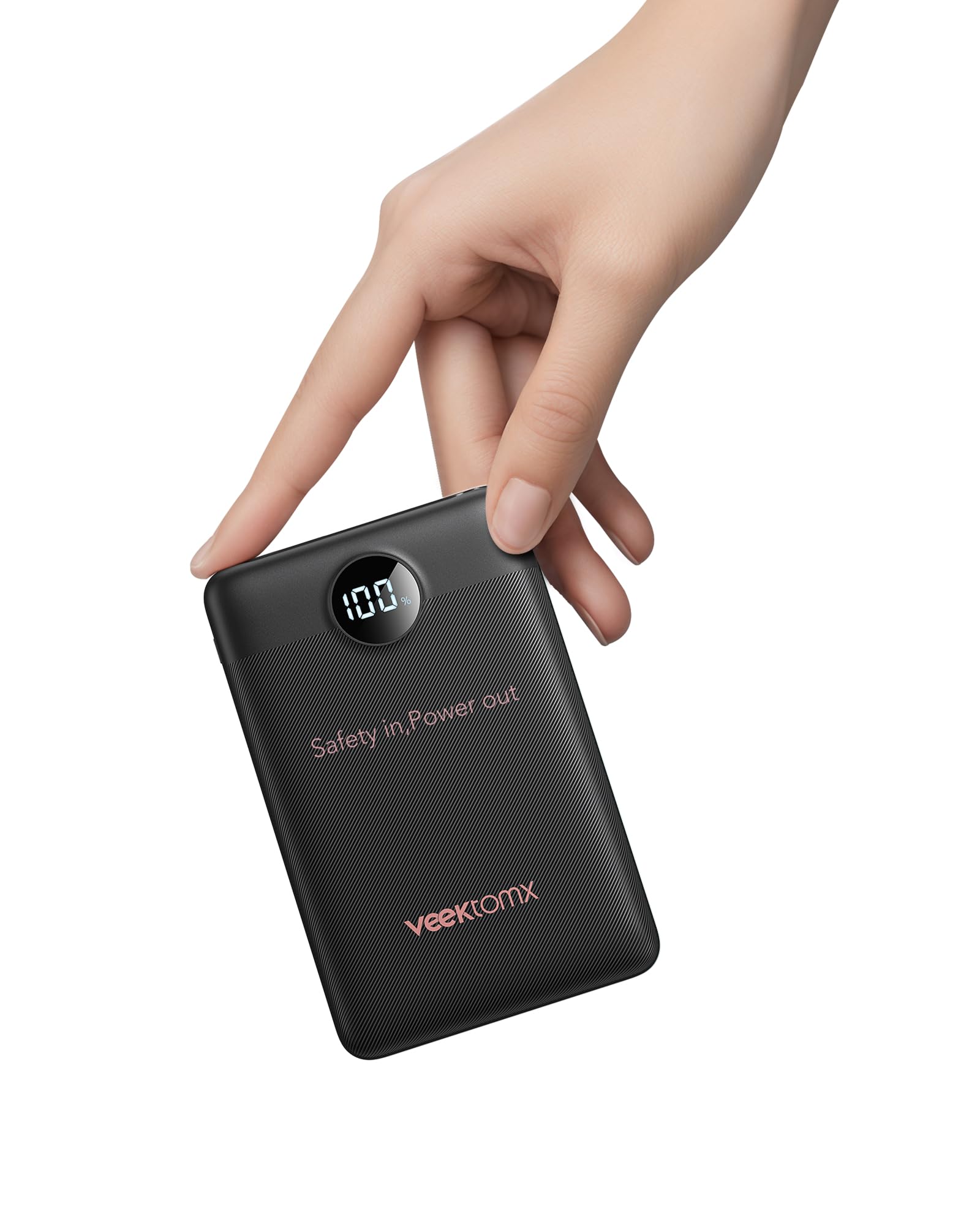 VEEKTOMX Power Bank 10000mAh PD 22,5W, 3 Ausgänge & 2 Eingänge, Klein