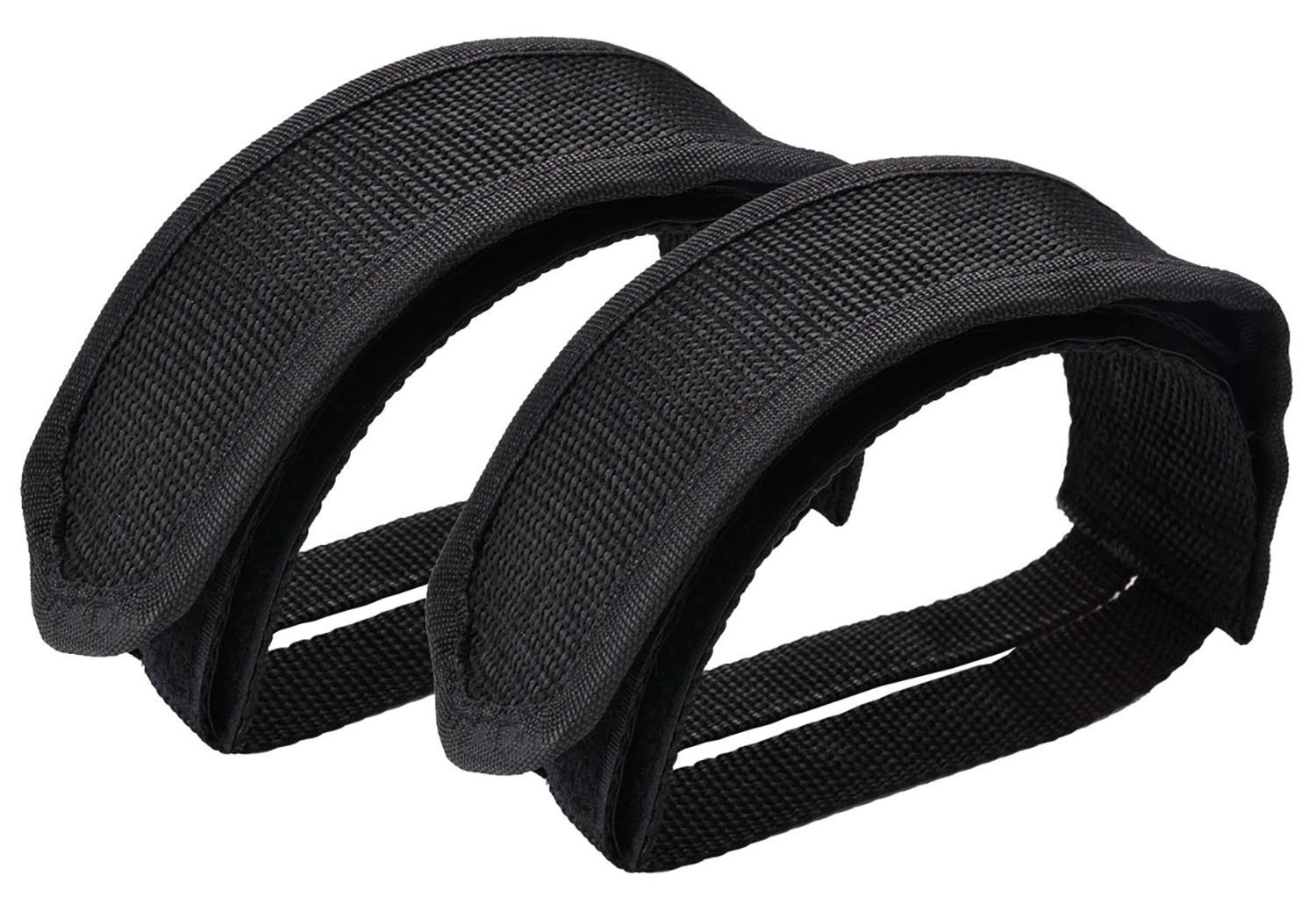 Wommty 1 Pair Bike Pedal Straps Pedal Toe Clips Straps Tape for Fixed Gear Bike, Black