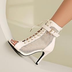 UTIKLIOU Womens Mesh Sandals Peep Toe High Top
