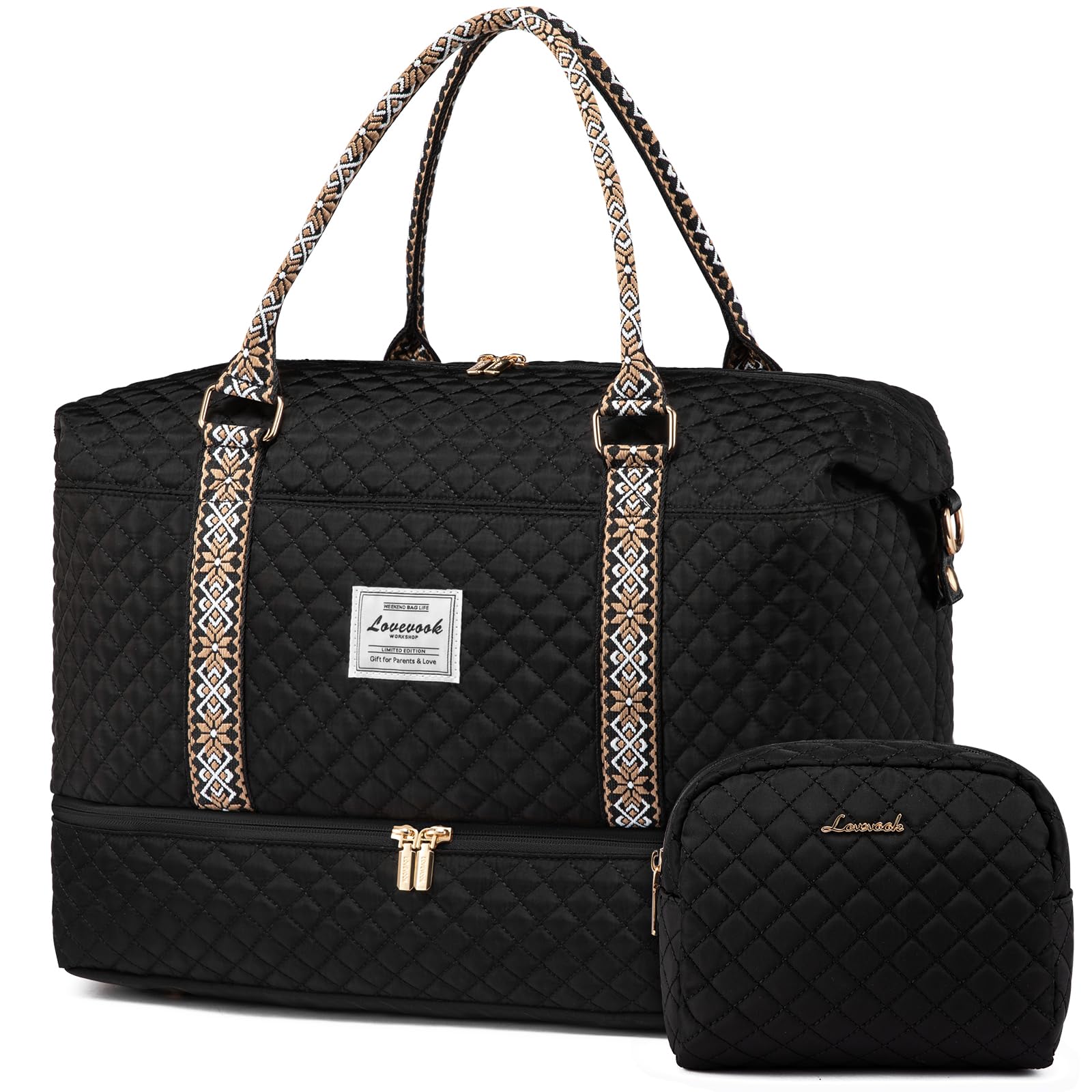 Photo 1 of **********Missing accessory bag**************
LOVEVOOK Travel Duffle Bag,Weekender Bags for Women with Shoe Compartment,Carry on Overnight Bag with Toiletry Bag,Gym Duffel Bag with Wet Pocket,Hospital Bags for Labor and Delivery