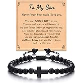 Tarsus Cross Bracelet for Men Teens, Cross Jewelry Christian Gifts for Easter, Christmas, Birthday, Valentines Day ...