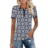 LOMON Womens Golf Polo Shirts Short Sleeve Collared Tops Lightweight Moisture Wicking Tennis Activewear S-XXL