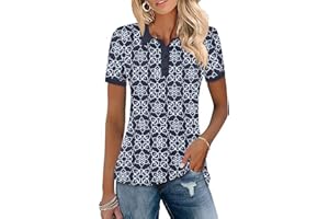 LOMON Womens Golf Polo Shirts Short Sleeve Collared Tops Lightweight Moisture Wicking Tennis Activewear S-XXL