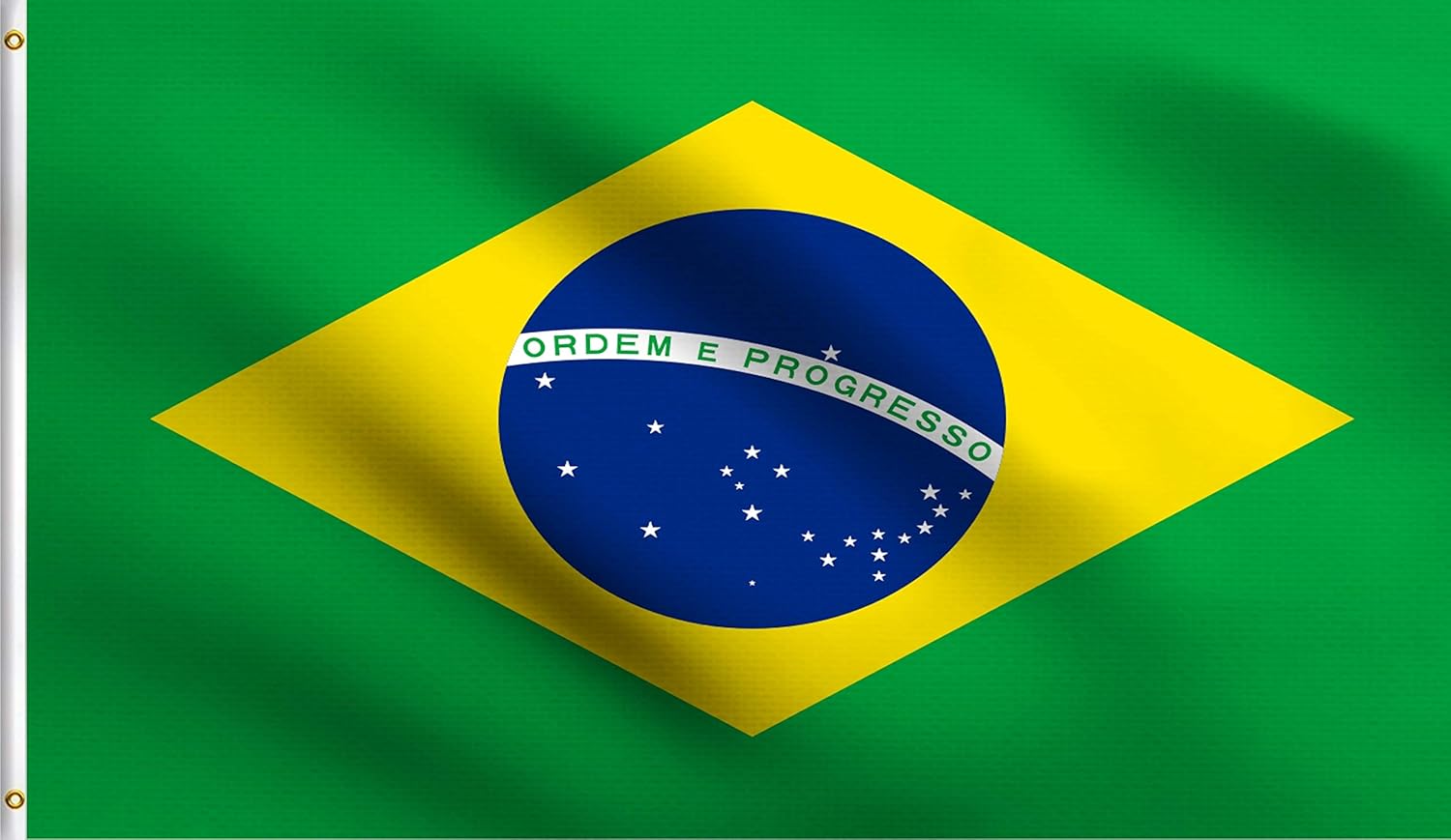 Dmse Brazil Brazilian Bandeira Do Brasil Verde E Amarela Ordem E Progresso Flag 2x3 Ft Foot 100 Polyester 100d Flag Uv Resistant 2 X 3 Ft Foot Amazon In Garden Outdoors