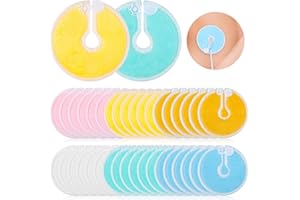 AORSOR 36 Packs G Tube Button Covers Feeding Tube Supplies G Tube Accessories Nursing Pads Reusable G Tube Button Pad for Kid Breastfeeding Stay Dry 3 Inch (Color Mixing)
