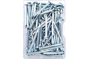 ELOOGAA 80pcs 1-1/4 inch Wall Nails,Galvanized Hardware Nails,Good Hardness Wall Nails for Hanging Pictures