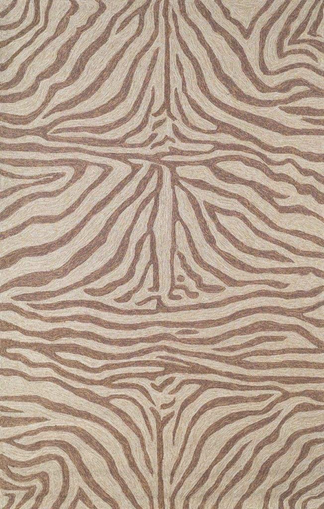 Ravella Brown Zebra Rug Rug Size 3'6" x 5'6" Kitchen & Dining