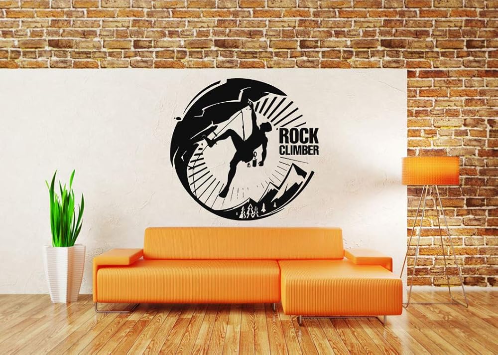Download Amazon.com: Vinyl Sticker Rock Climber Logo Sign Climbing Alpinism Mountaineering Sport Mountain ...
