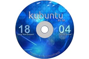 LINUXFREAK Kubuntu Linux 18.04 DVD - Gorgeous Desktop Live DVD - Official 64-bit Release