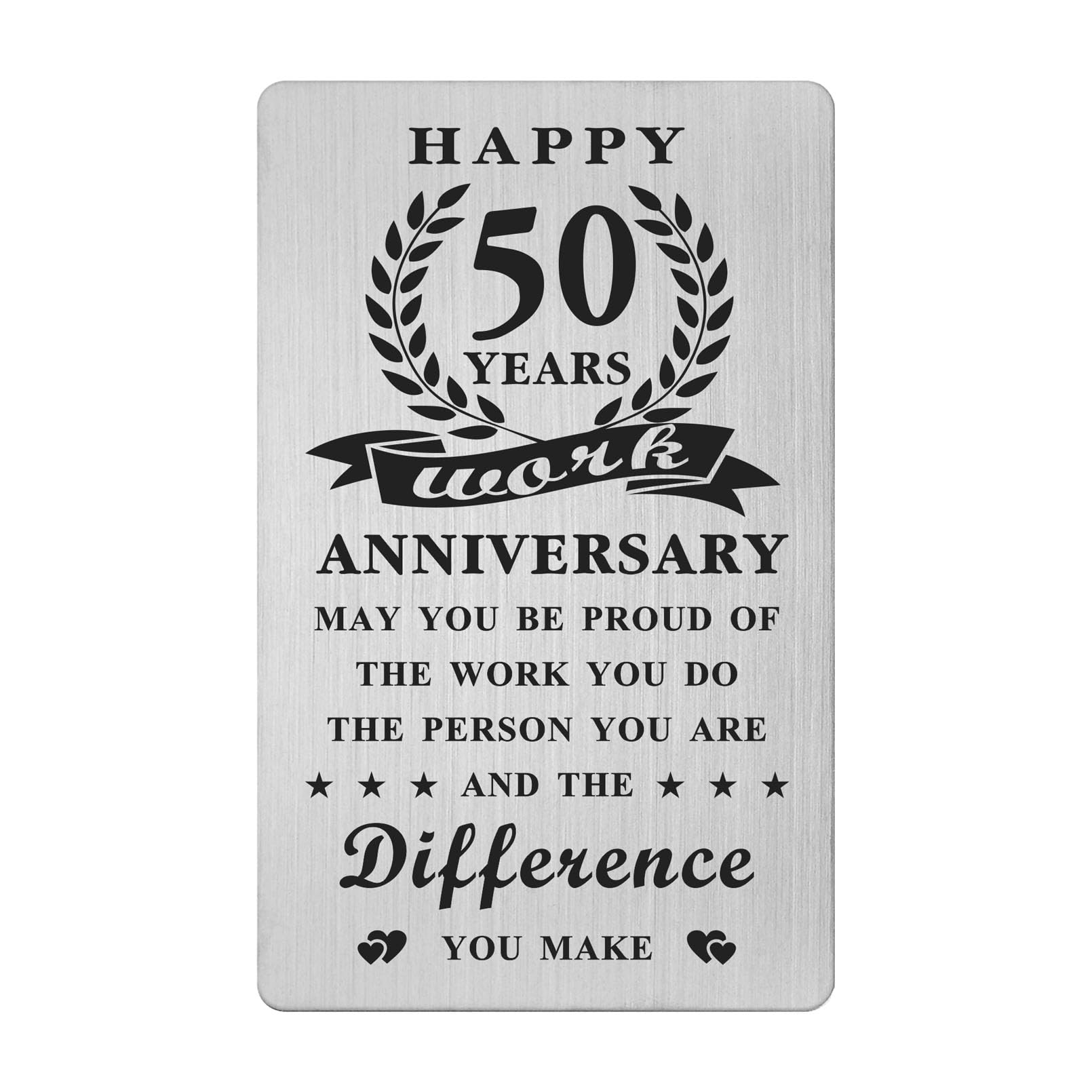 Gezxin Happy 50 Year Work Anniversary Card for Men Women Him Her- 50th Job Anniversary Decoration for Boss Employees