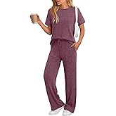 LILLUSORY Lounge Sets for Women 2 Piece Summer Travel Outfits Spring Matching Sets Cute Casual Pajamas 2026 Airport Clothes