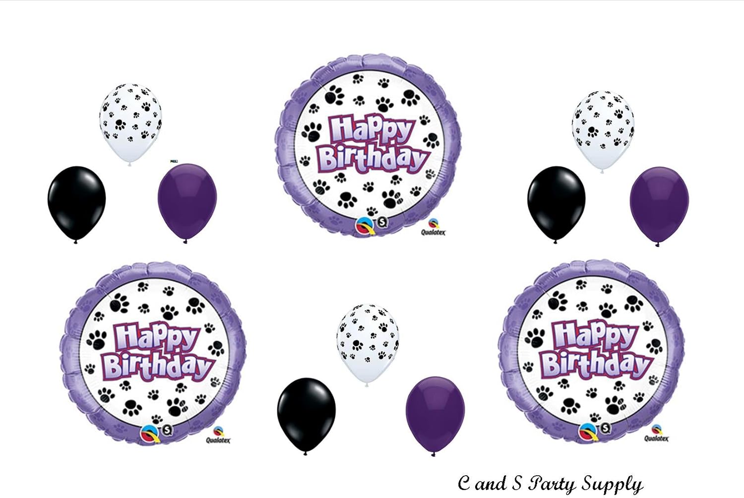 Amazon Com Dog Paw Print Patrol Birthday Party Mylar Balloon