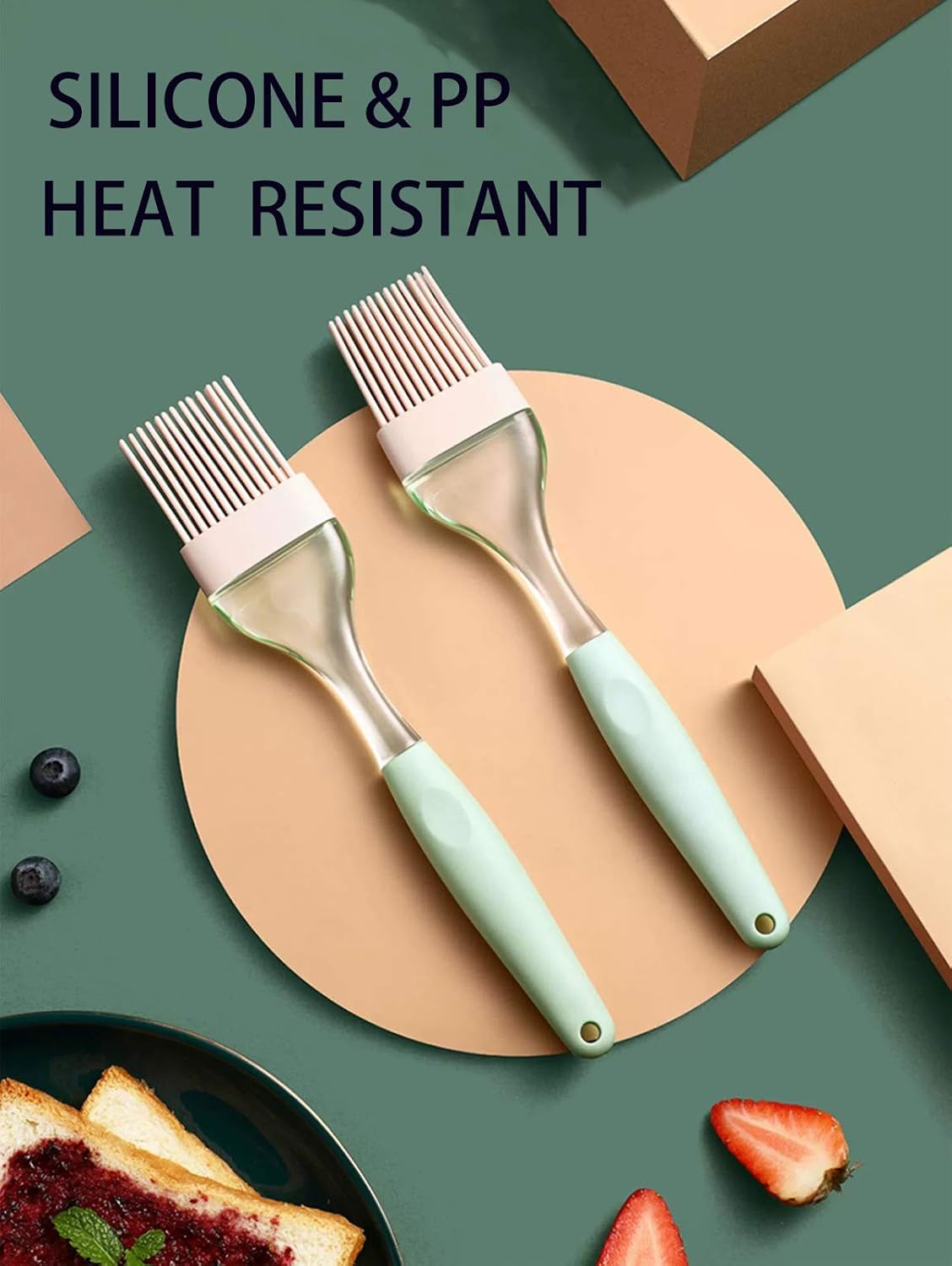 jixiejumo Silicone Basting & Pastry Brush, Spread Marinade Oil Butter Sauce for BBQ Grill Baking Kitchen Cooking Food : Garden & Outdoor