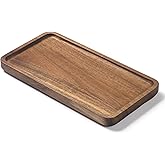 Bathroom Vanity Tray, Bathroom Tray for Counter, Toilet Tank Tray, Wood Bathroom Tray for Organizing and Home Decor (9.8 x 5.1 x 0.8 inch)