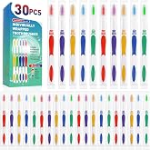 30 PCS Disposable Toothbrushes Pack, Bulk Toothbrush Individually Wrapped | Medium Soft Bristle Toothbrush, Kids Toothbrushes, Ergonomics Handle, Perfect for Travel Hotel Donation